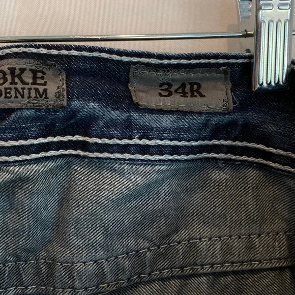 Men's BKE Denim Justin Distressed Button Fly Jeans Waist 34 - Picture 9 of 10